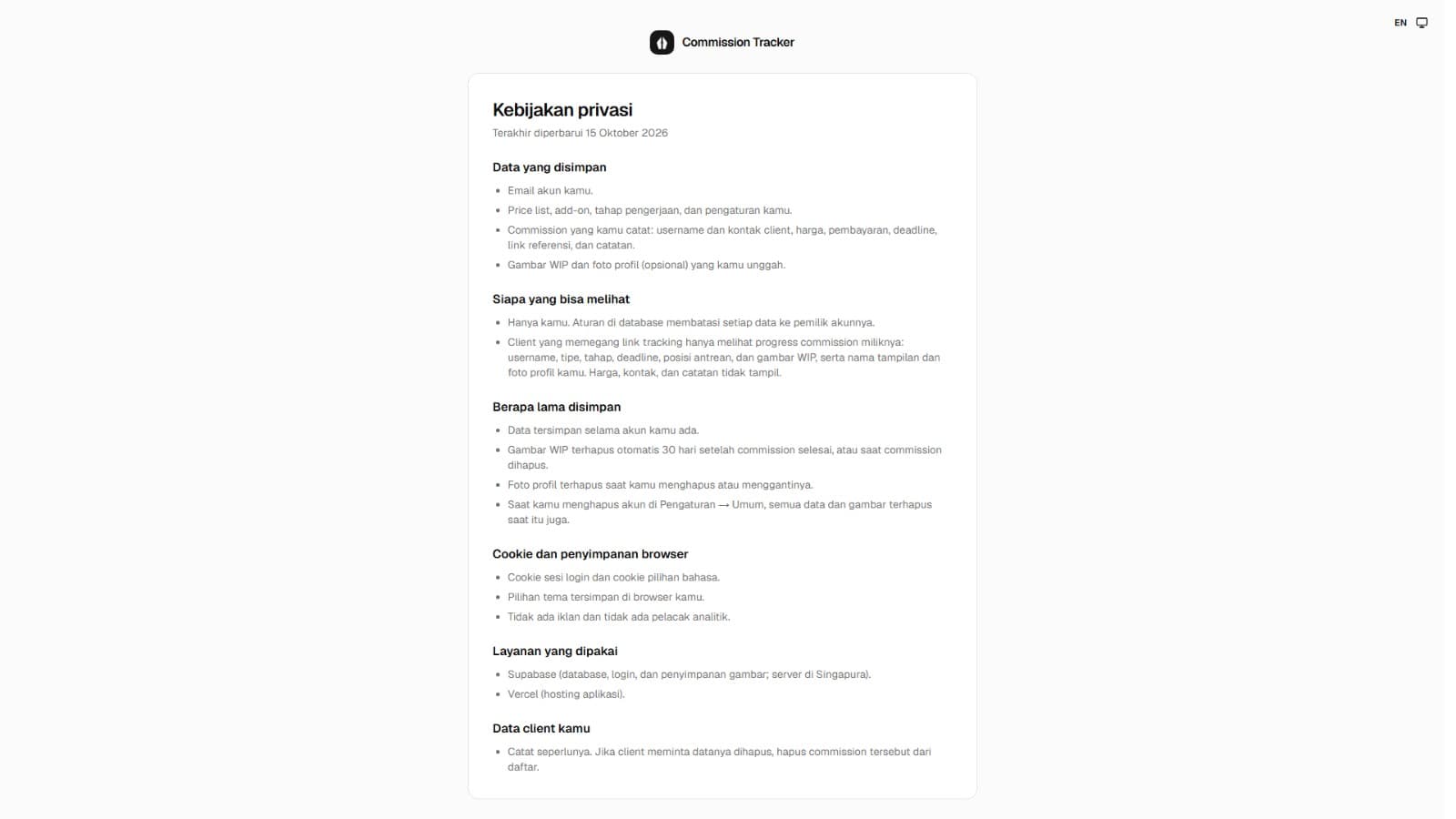 Commission Tracker — screenshot 8