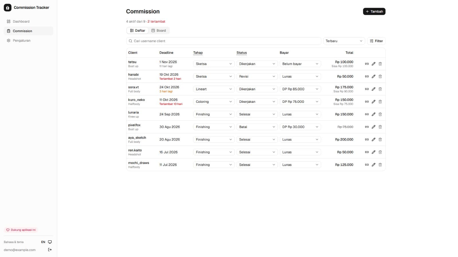 Commission Tracker — screenshot 11