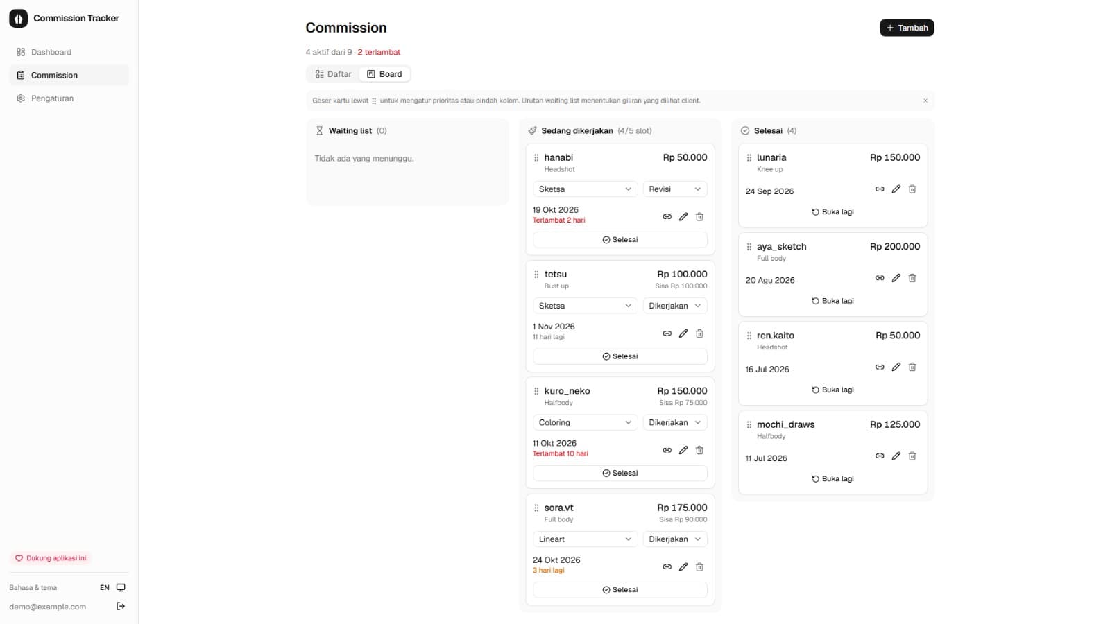 Commission Tracker — screenshot 12