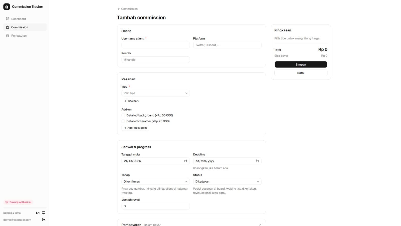 Commission Tracker — screenshot 13