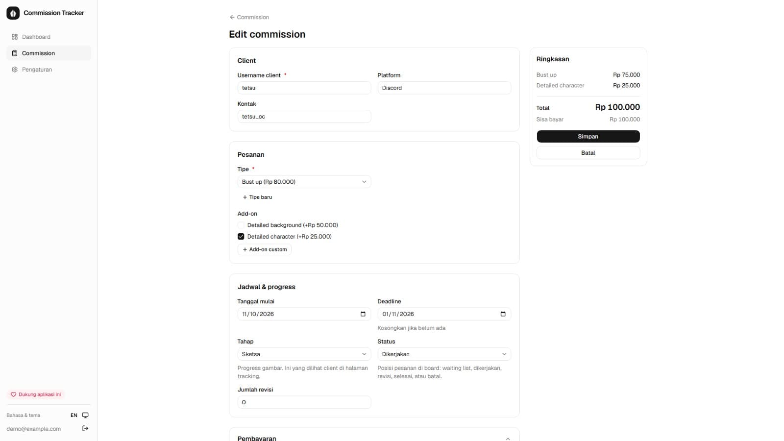 Commission Tracker — screenshot 14